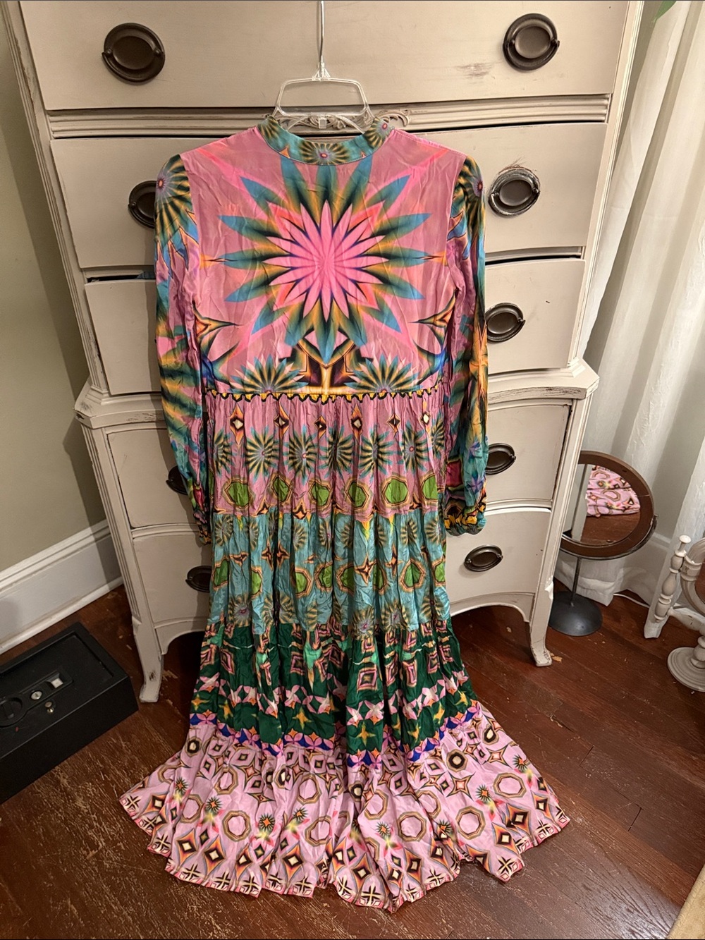 Siddhartha Bansal Geometric Tier Maxi Dress XSP - Picture 9 of 13